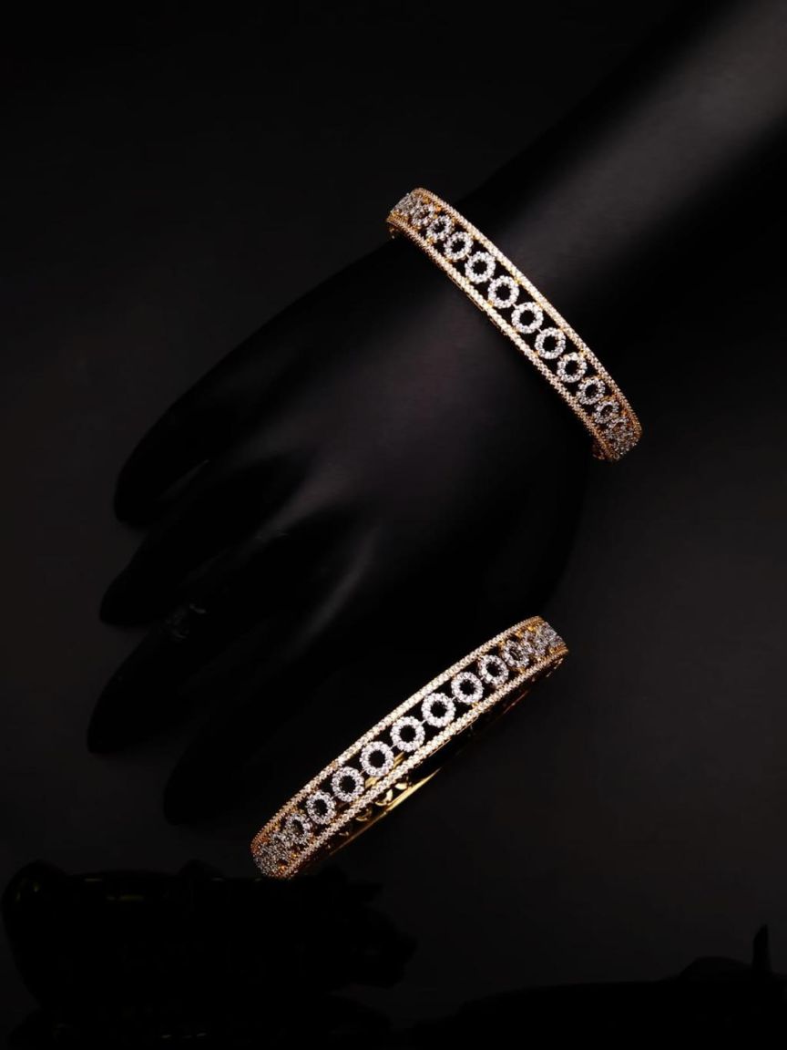 BANGLES IN AMERICAN DIAMOND JEWELLERY STYLE | DESIGN - 44005