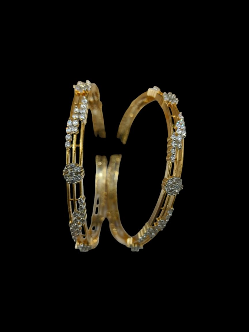 BANGLES IN AMERICAN DIAMOND JEWELLERY STYLE | DESIGN - 44024