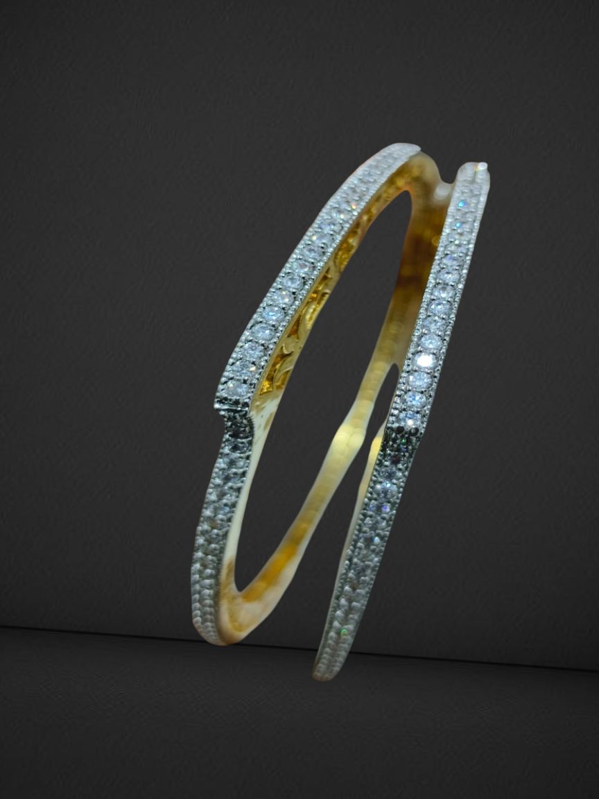 BANGLES IN AMERICAN DIAMOND JEWELLERY STYLE | DESIGN - 44046