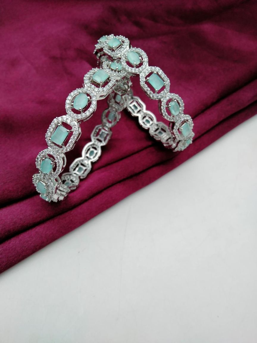BANGLES IN AMERICAN DIAMOND JEWELLERY STYLE | DESIGN - 44048