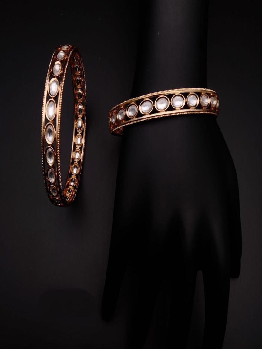 BANGLES IN KUNDAN (VILANDI) STYLE | DESIGN - 34003