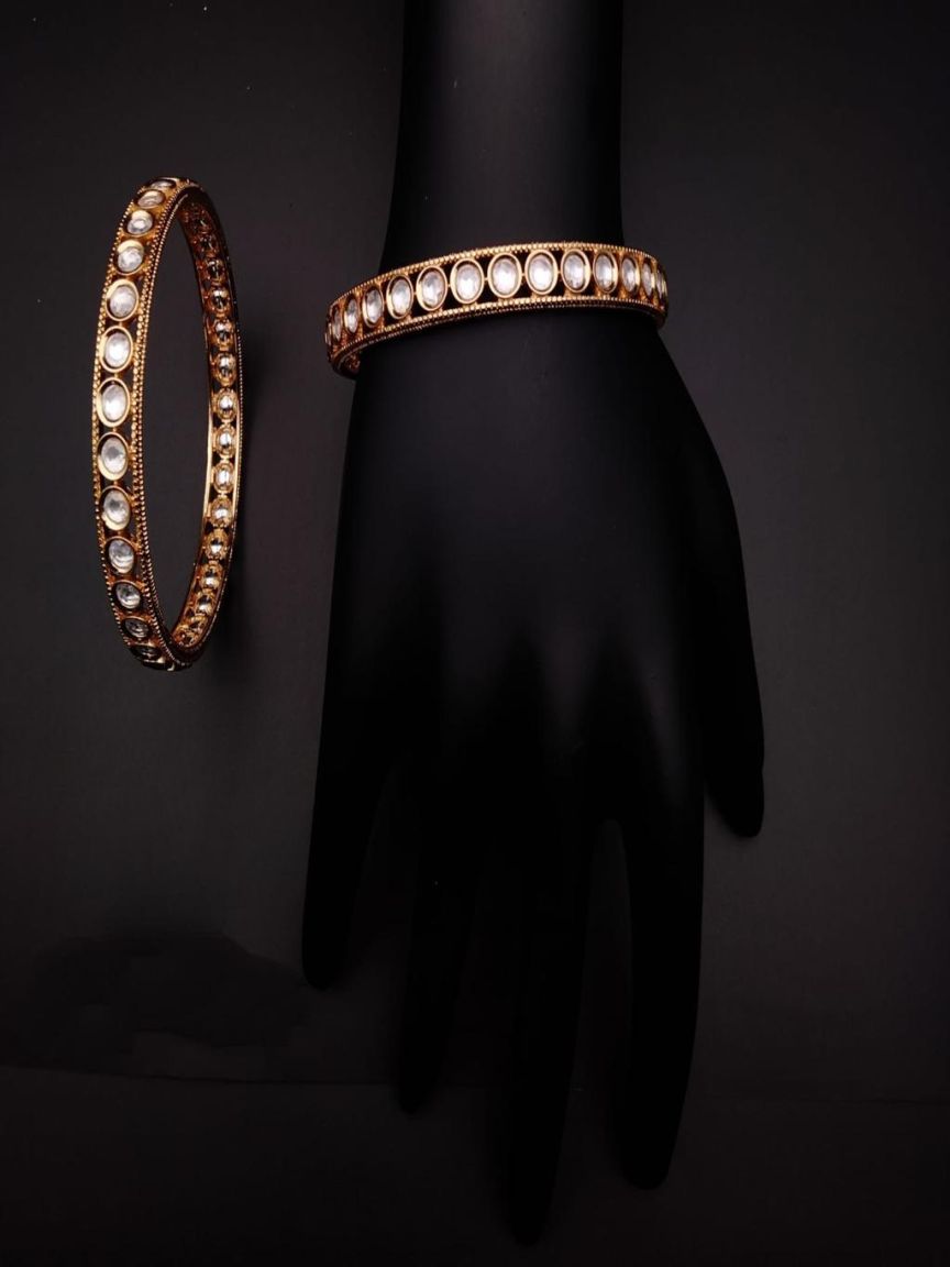 BANGLES IN KUNDAN (VILANDI) STYLE | DESIGN - 34005