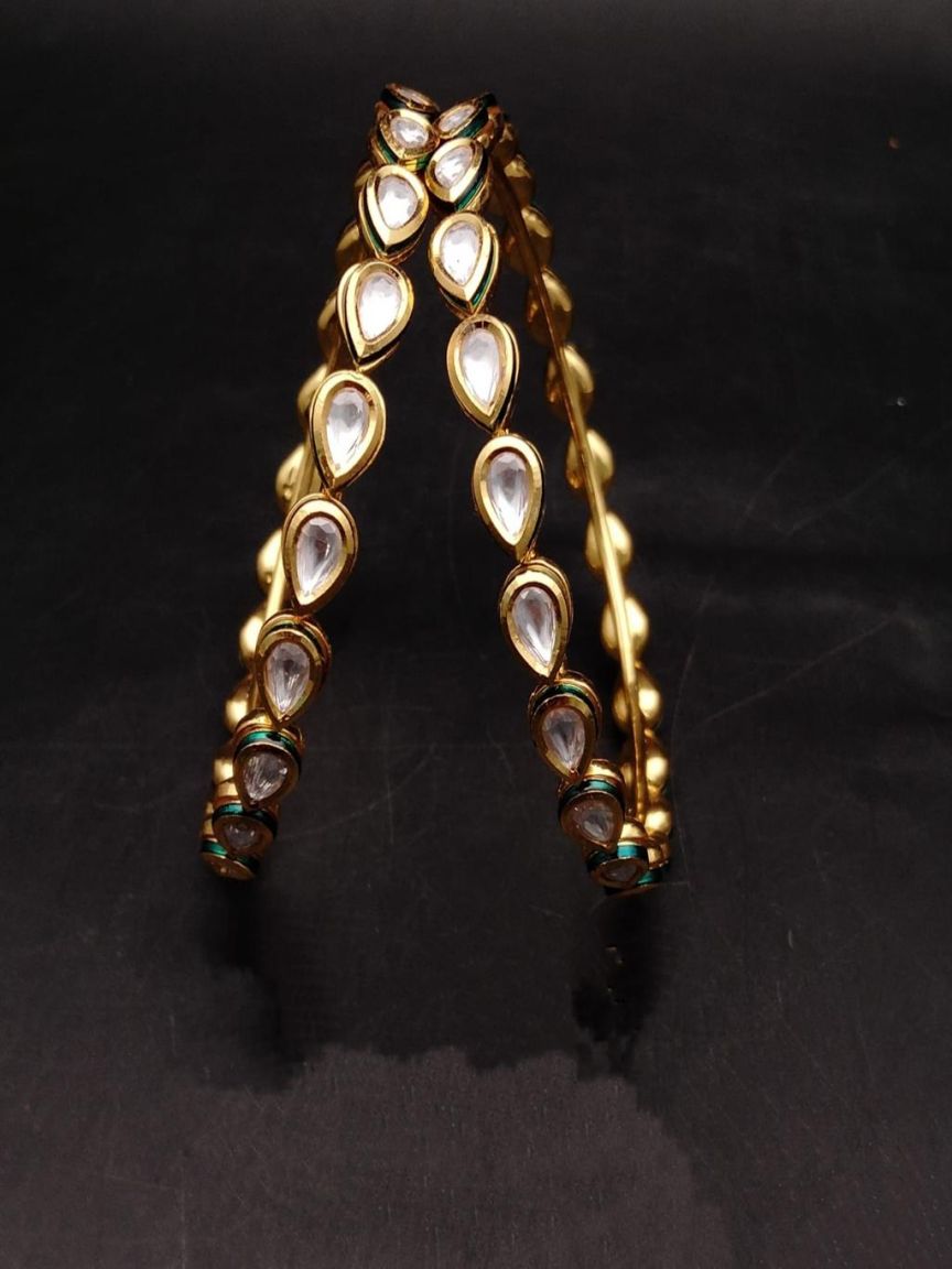 BANGLES IN KUNDAN (VILANDI) STYLE | DESIGN - 34007