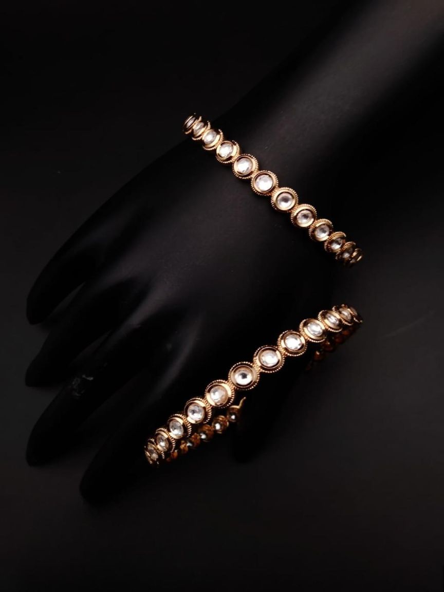 BANGLES IN KUNDAN (VILANDI) STYLE | DESIGN - 34021