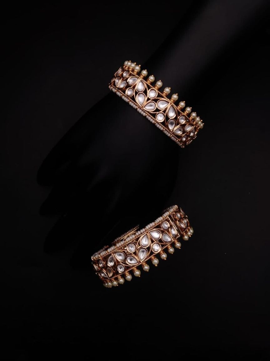 BANGLES IN KUNDAN (VILANDI) STYLE | DESIGN - 34026