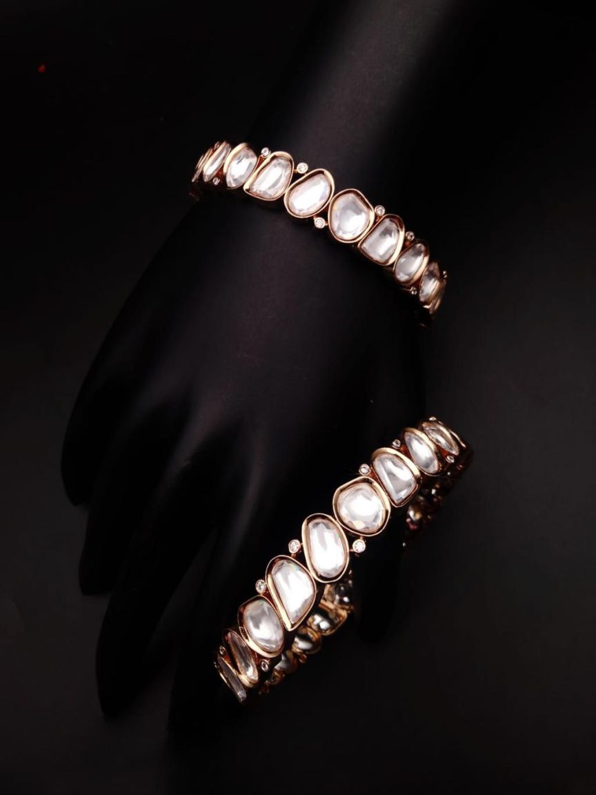 BANGLES IN KUNDAN (VILANDI) STYLE | DESIGN - 34038