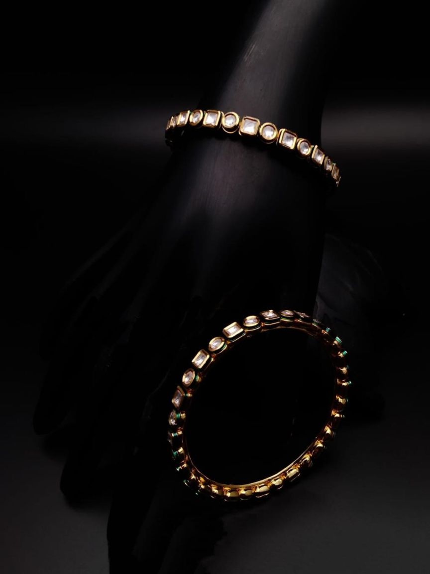 BANGLES IN KUNDAN (VILANDI) STYLE | DESIGN - 34060