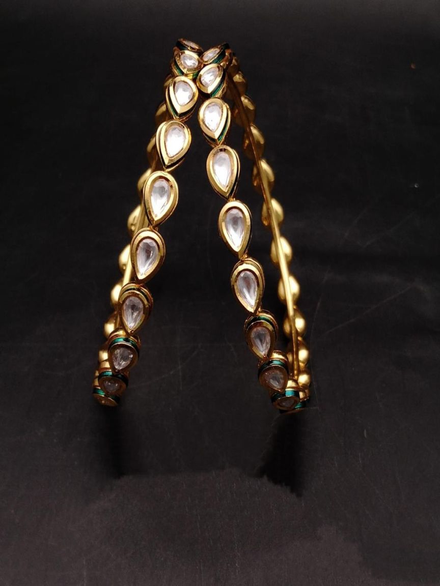BANGLES IN KUNDAN (VILANDI) STYLE | DESIGN - 34061