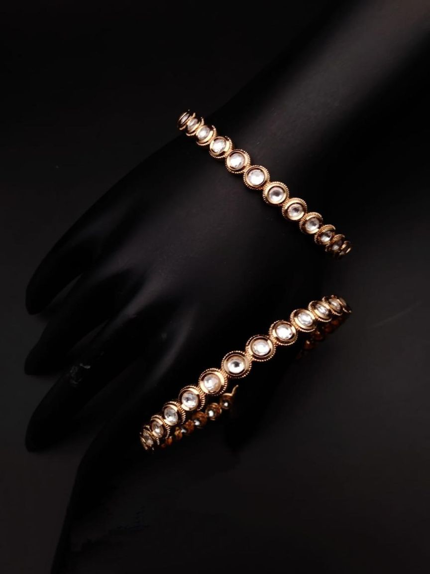 BANGLES IN KUNDAN (VILANDI) STYLE | DESIGN - 34062