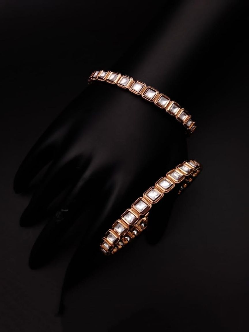 BANGLES IN KUNDAN (VILANDI) STYLE | DESIGN - 34063