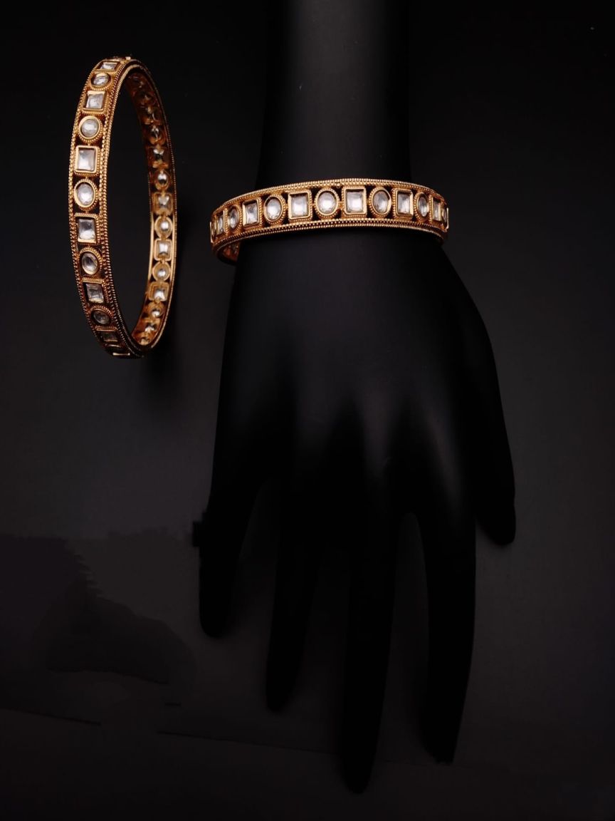 BANGLES IN KUNDAN (VILANDI) STYLE | DESIGN - 34066
