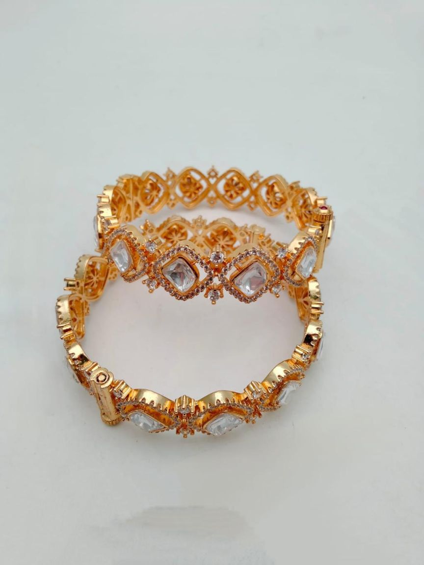 BANGLES IN KUNDAN (VILANDI) STYLE | DESIGN - 34068