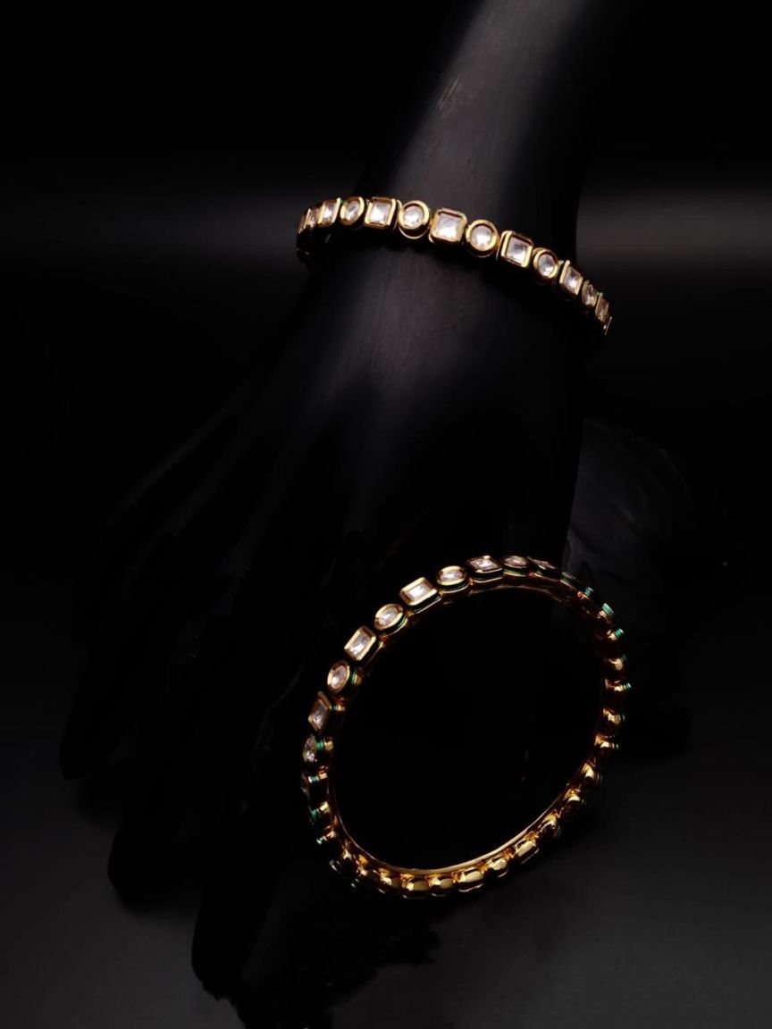 BANGLES IN KUNDAN (VILANDI) STYLE | DESIGN - 34069