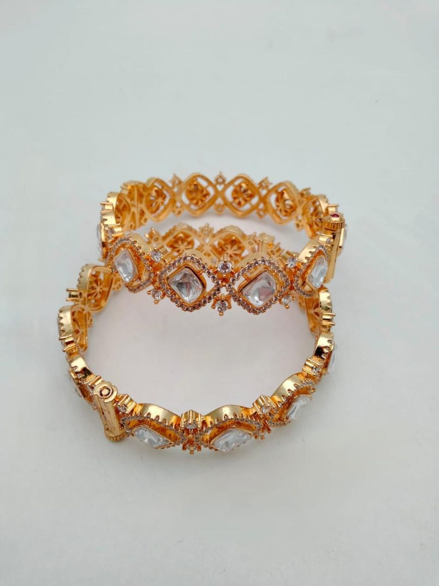 BANGLES IN KUNDAN (VILANDI) STYLE | DESIGN - 34077