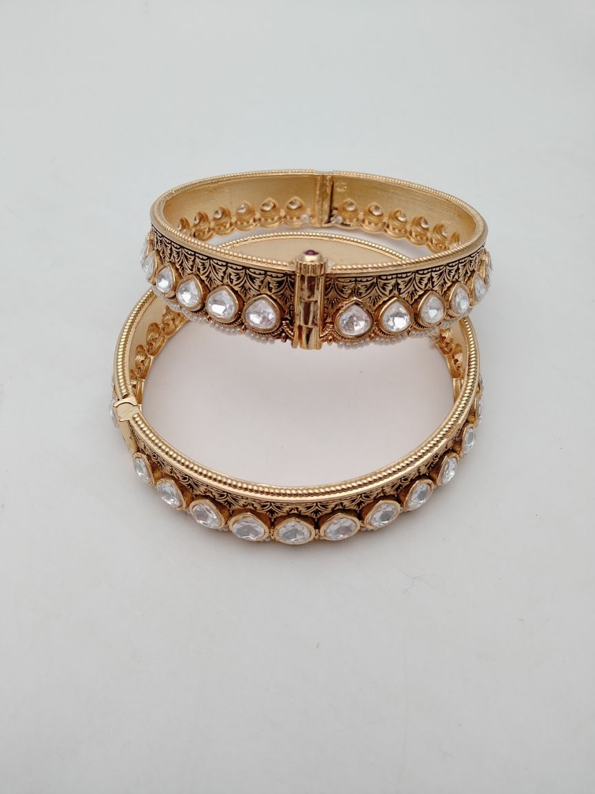 BANGLES IN KUNDAN (VILANDI) STYLE | DESIGN - 34078