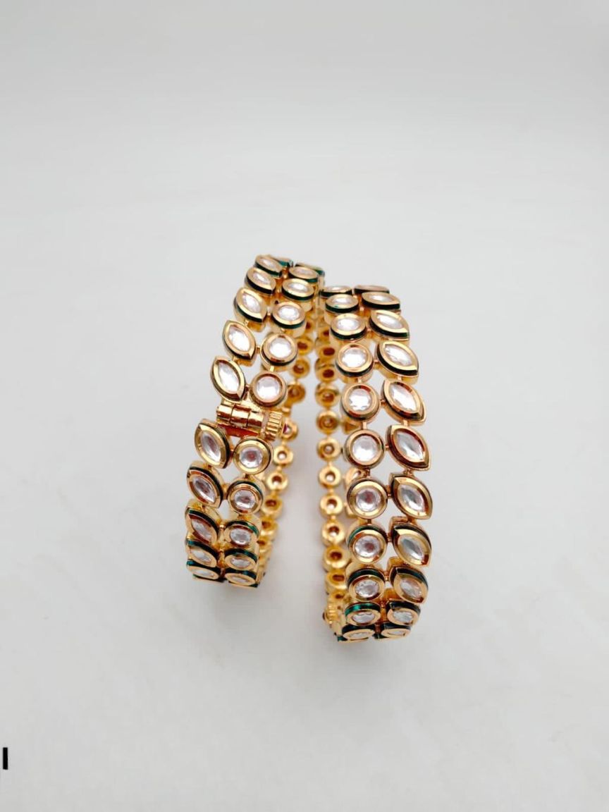 BANGLES IN KUNDAN (VILANDI) STYLE | DESIGN - 34081