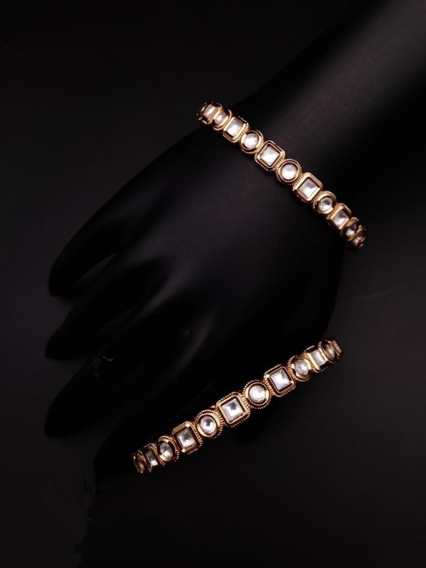 BANGLES IN KUNDAN (VILANDI) STYLE | DESIGN - 34102