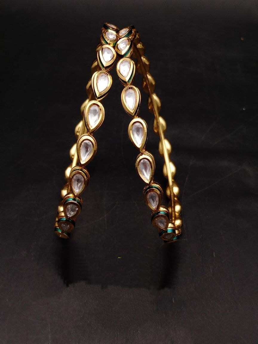 BANGLES IN KUNDAN (VILANDI) STYLE | DESIGN - 34104