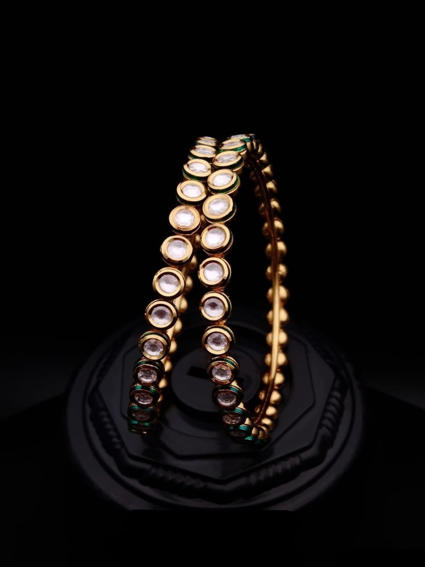 BANGLES IN KUNDAN (VILANDI) STYLE | DESIGN - 34109