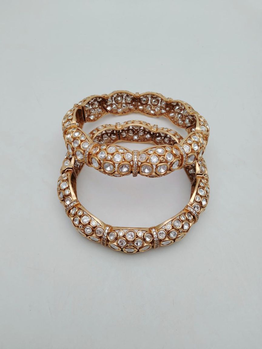 BANGLES IN KUNDAN (VILANDI) STYLE | DESIGN - 34111