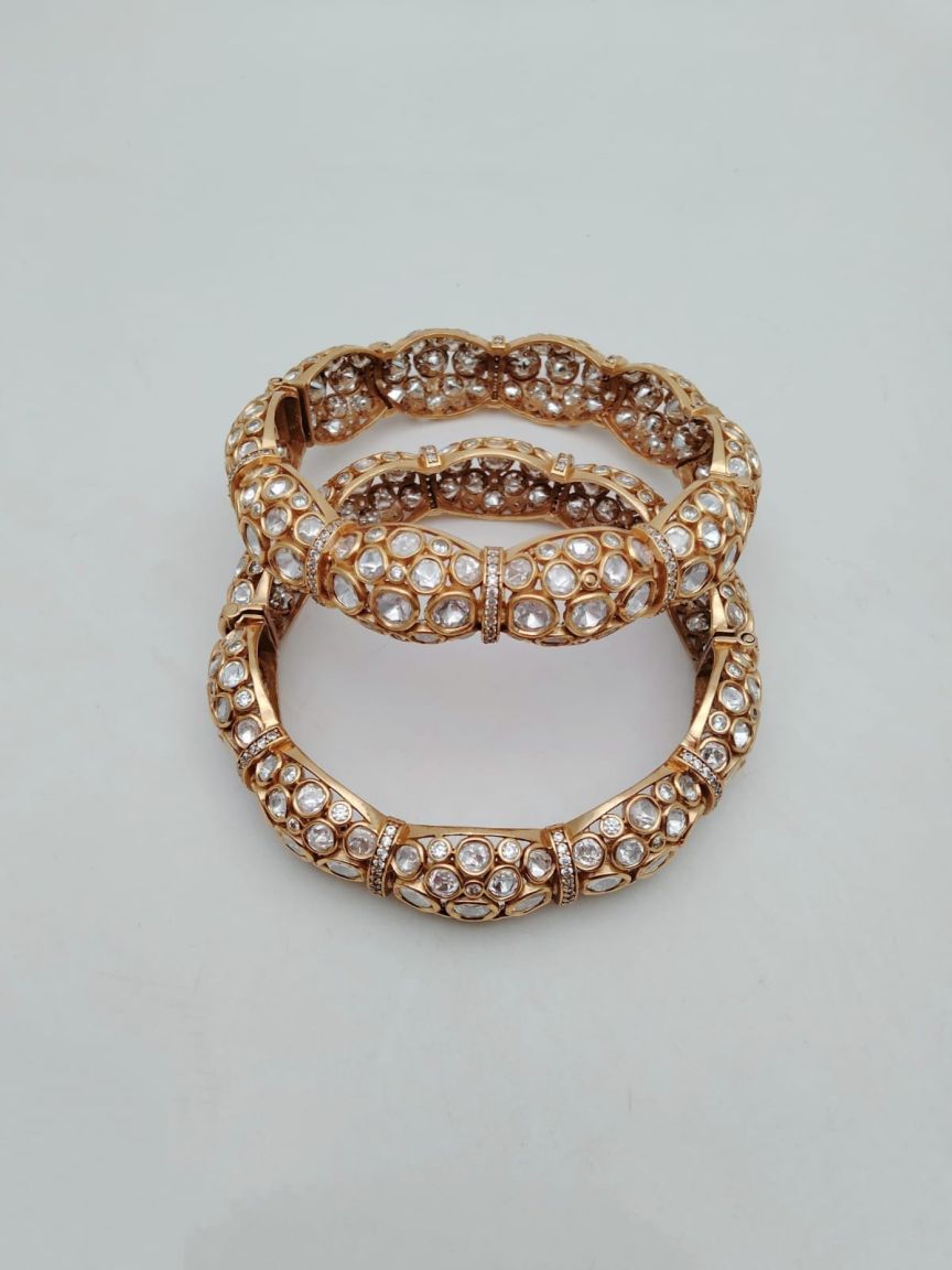 BANGLES IN KUNDAN (VILANDI) STYLE | DESIGN - 34122