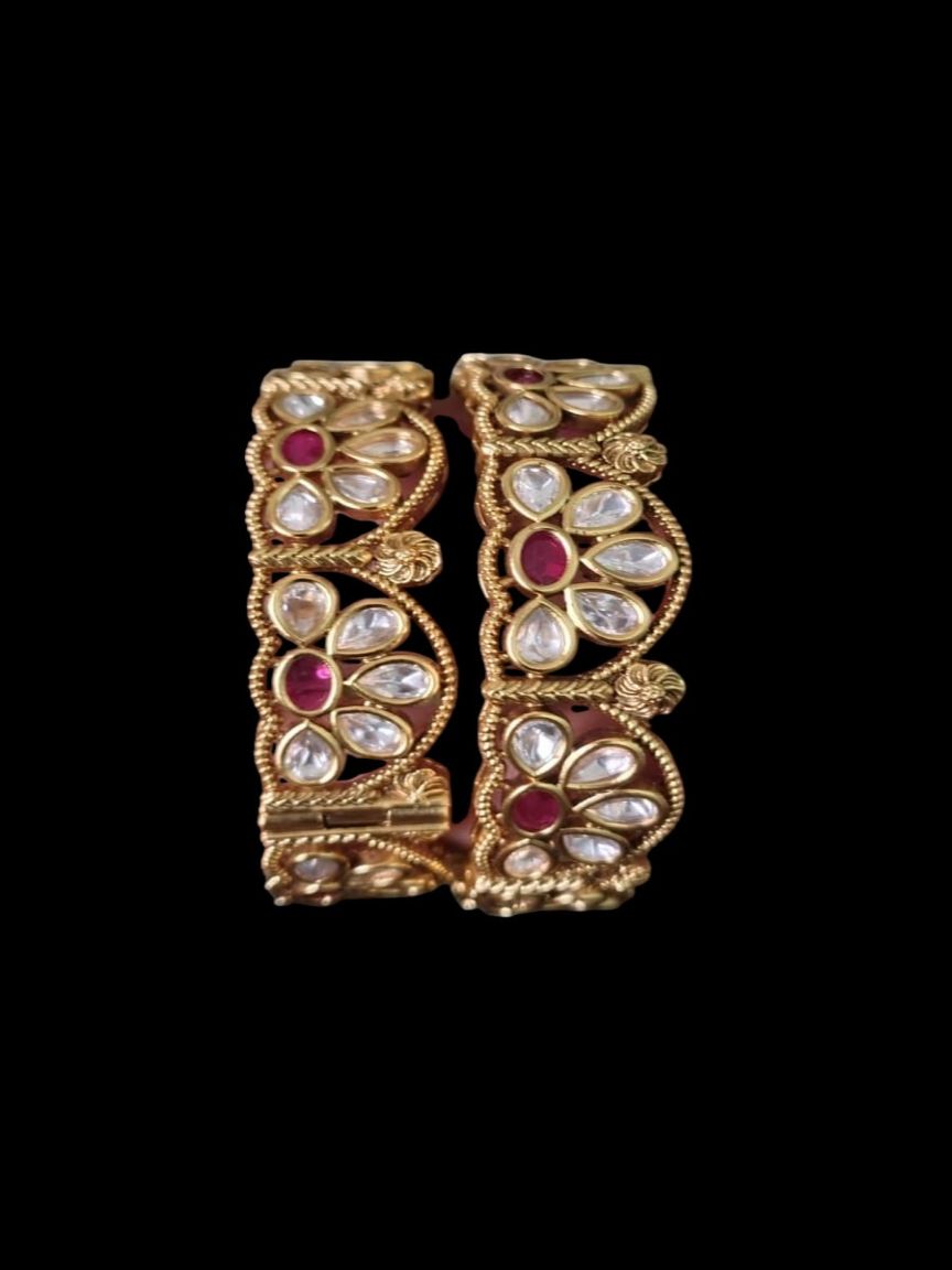 BANGLES IN POLKI (GOLD POLISH) STYLE | DESIGN - 25244