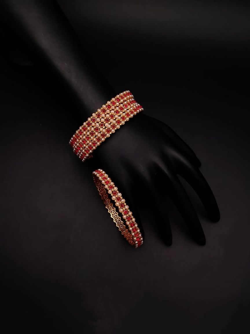 BANGLES IN POLKI (GOLD POLISH) STYLE | DESIGN - 25332