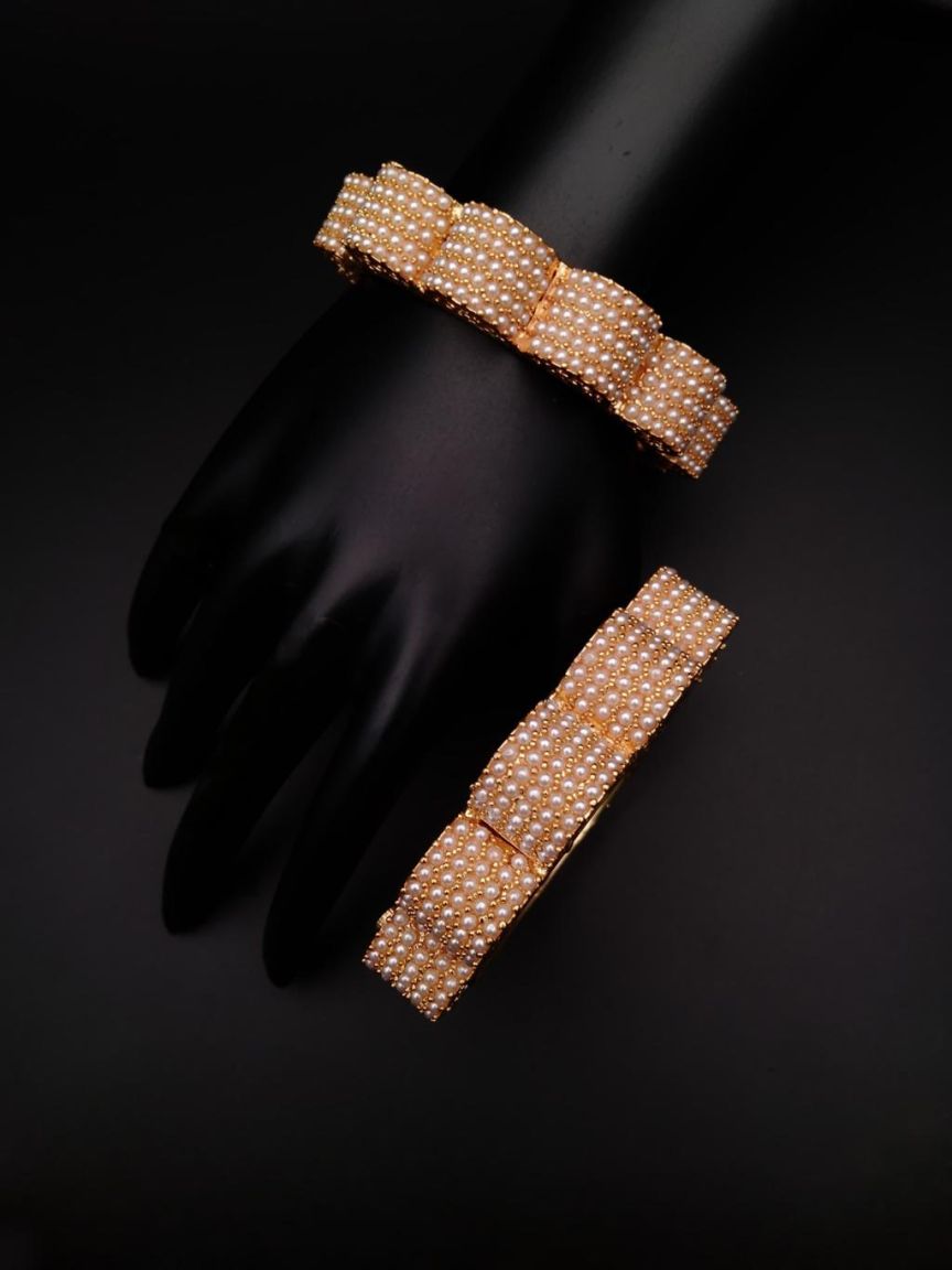 BANGLES IN POLKI (GOLD POLISH) STYLE | DESIGN - 25361