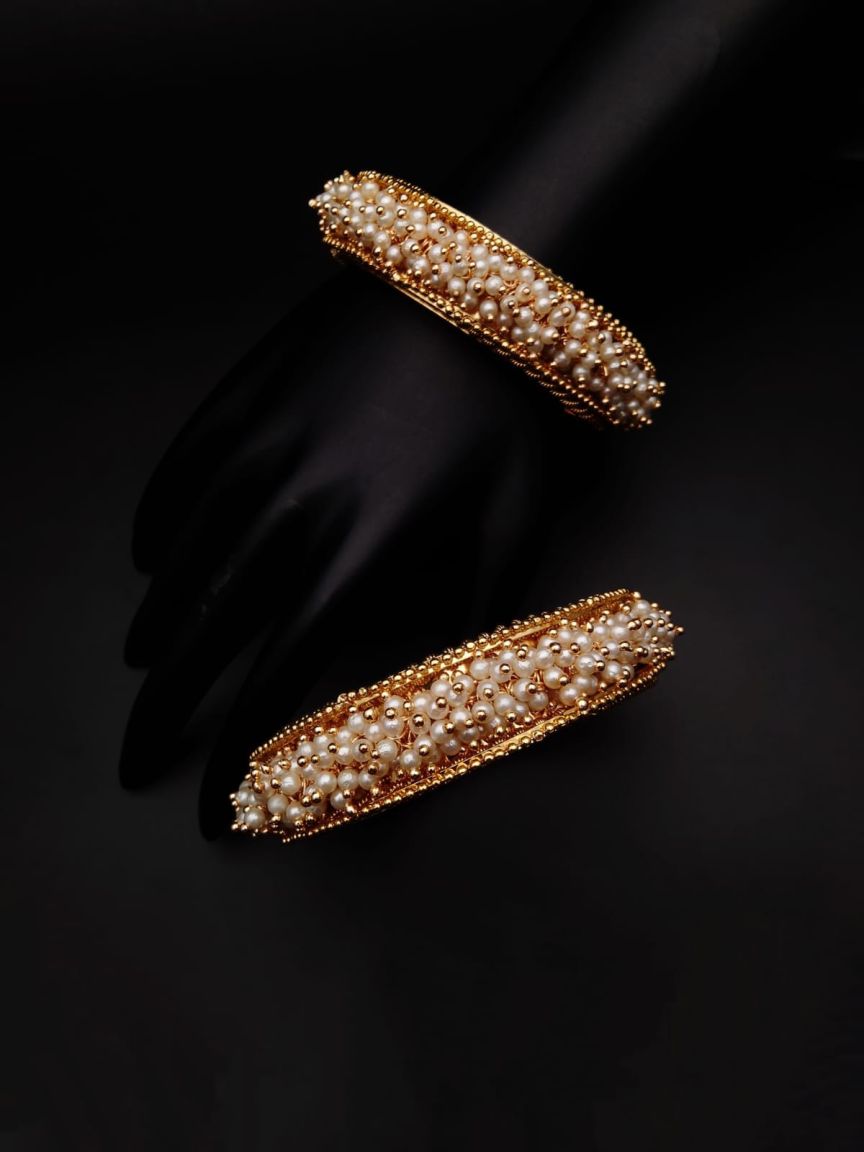 BANGLES IN POLKI (GOLD POLISH) STYLE | DESIGN - 25522