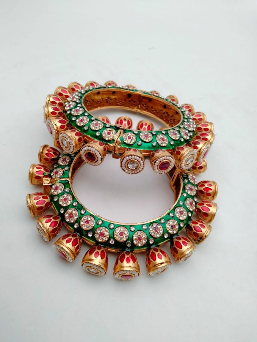 BANGLES IN POLKI (GOLD POLISH) STYLE | DESIGN - 25621