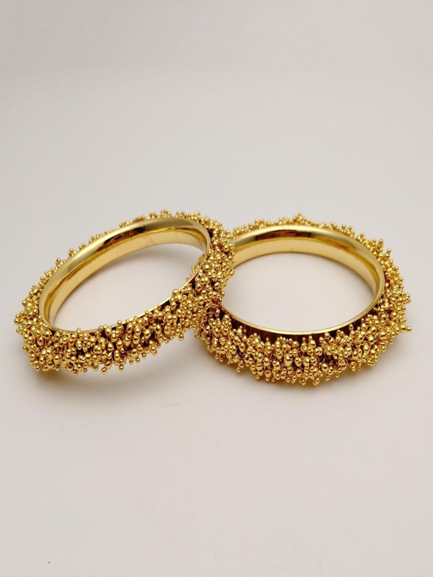 BANGLES IN POLKI (GOLD POLISH) STYLE | DESIGN - 25735