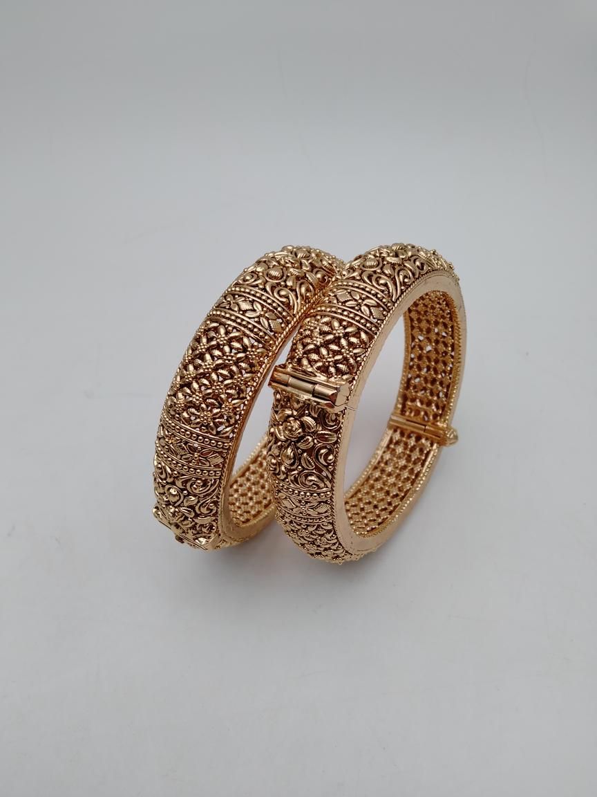 BANGLES IN POLKI (GOLD POLISH) STYLE | DESIGN - 25834