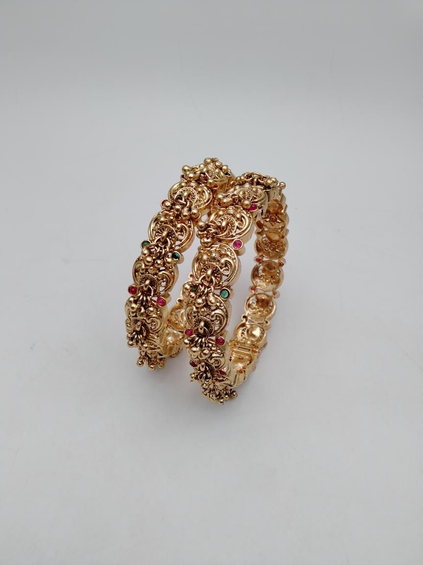 BANGLES IN POLKI (GOLD POLISH) STYLE | DESIGN - 25836