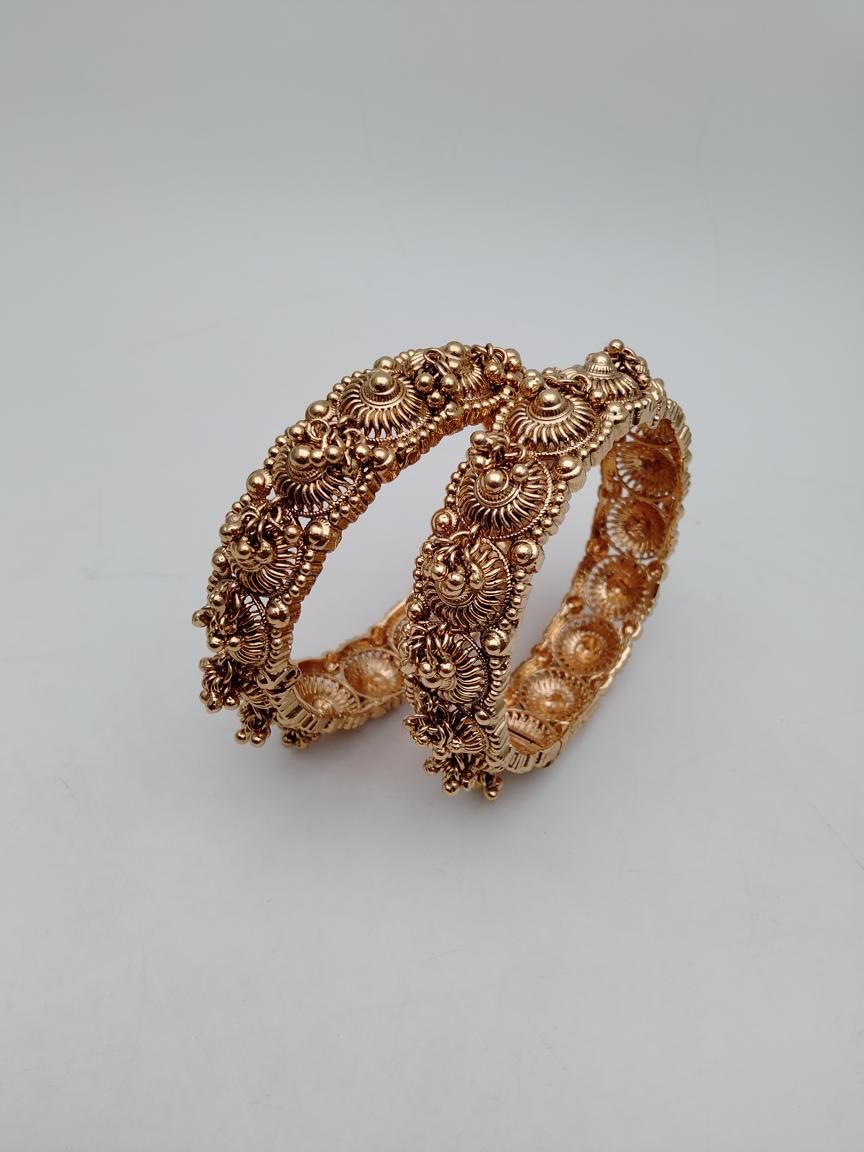BANGLES IN POLKI (GOLD POLISH) STYLE | DESIGN - 25837