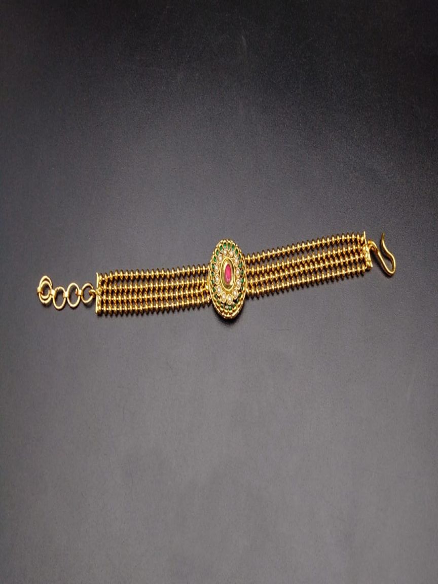 BRACELETS IN POLKI (GOLD POLISH) STYLE | DESIGN - 60022