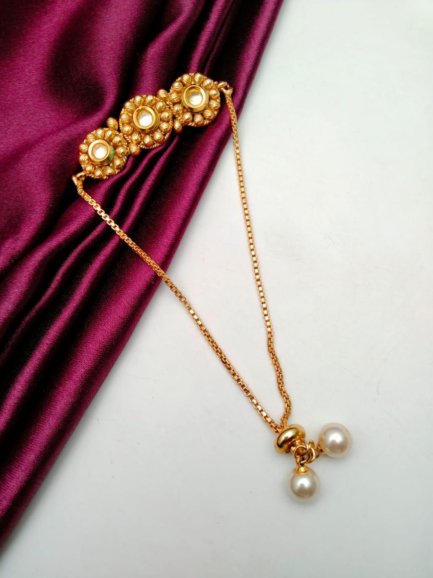 BRACELETS IN POLKI (GOLD POLISH) STYLE | DESIGN - 60023