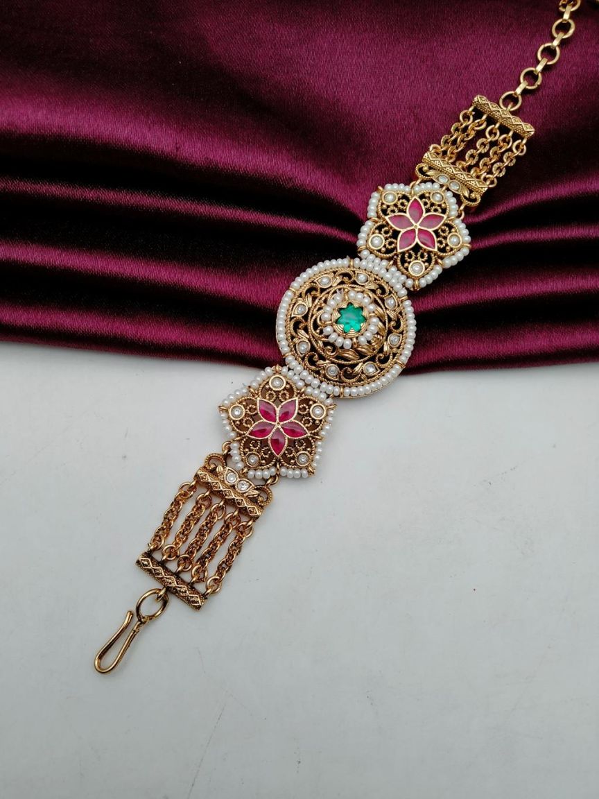 BRACELETS IN POLKI (GOLD POLISH) STYLE | DESIGN - 60025