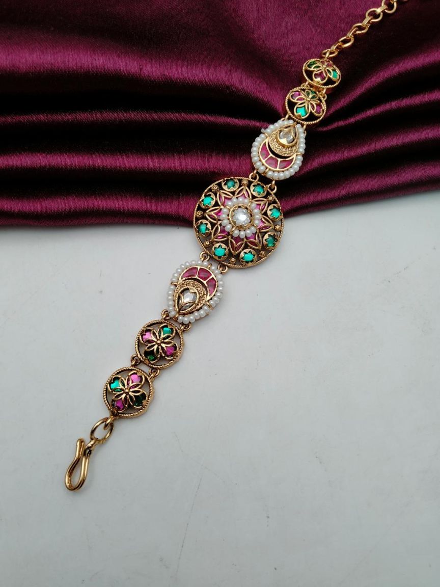 BRACELETS IN POLKI (GOLD POLISH) STYLE | DESIGN - 60026