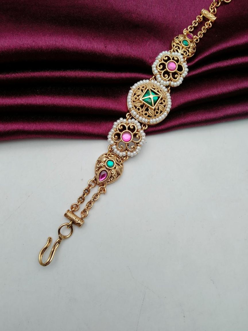 BRACELETS IN POLKI (GOLD POLISH) STYLE | DESIGN - 60028