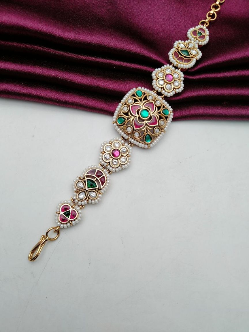 BRACELETS IN POLKI (GOLD POLISH) STYLE | DESIGN - 60029