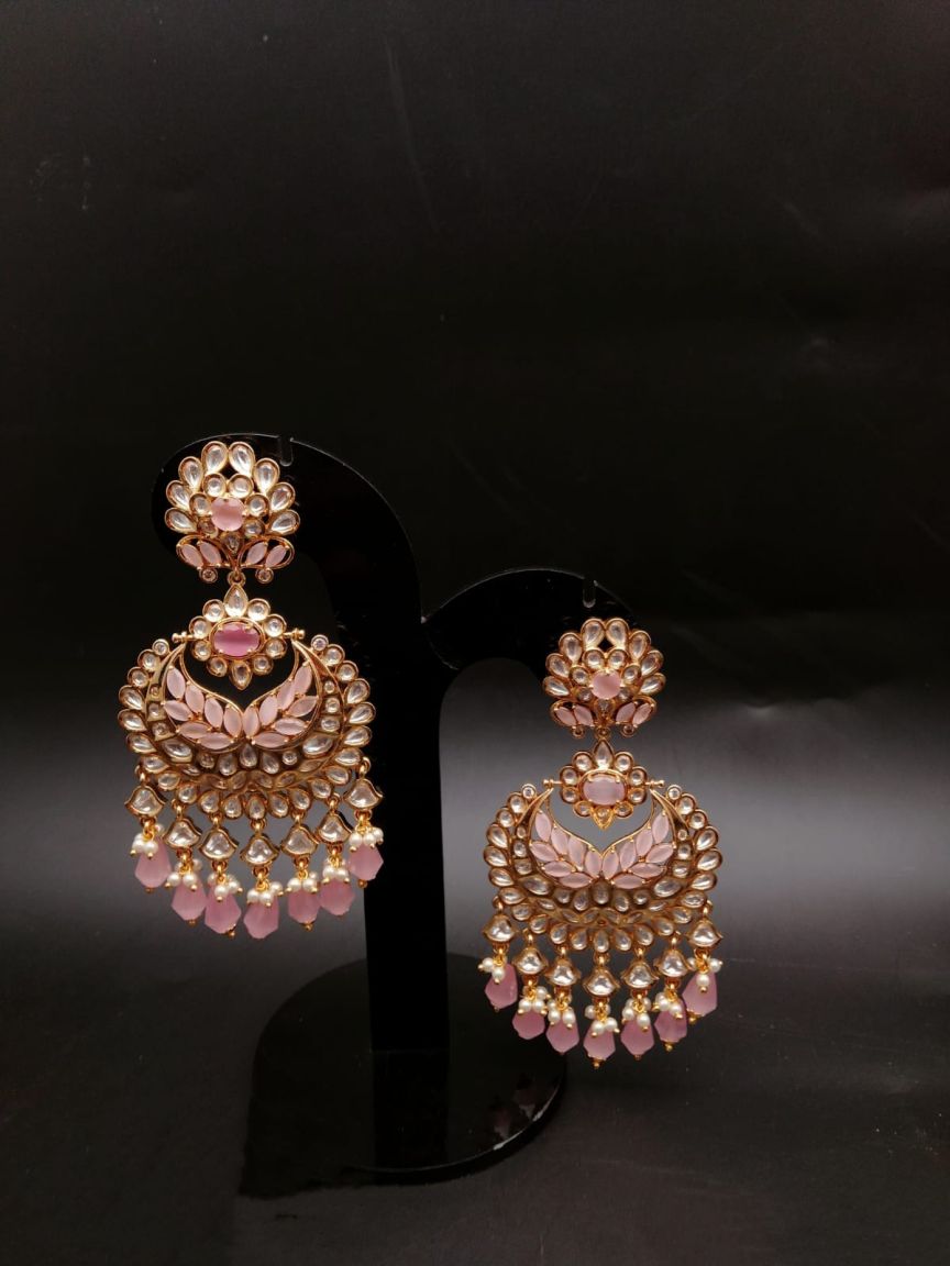 CHAND BALI IN KUNDAN (VILANDI) STYLE | DESIGN - 48001