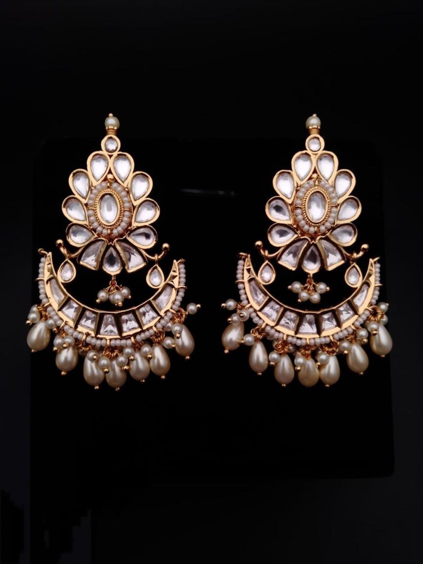 CHAND BALI IN KUNDAN (VILANDI) STYLE | DESIGN - 48014