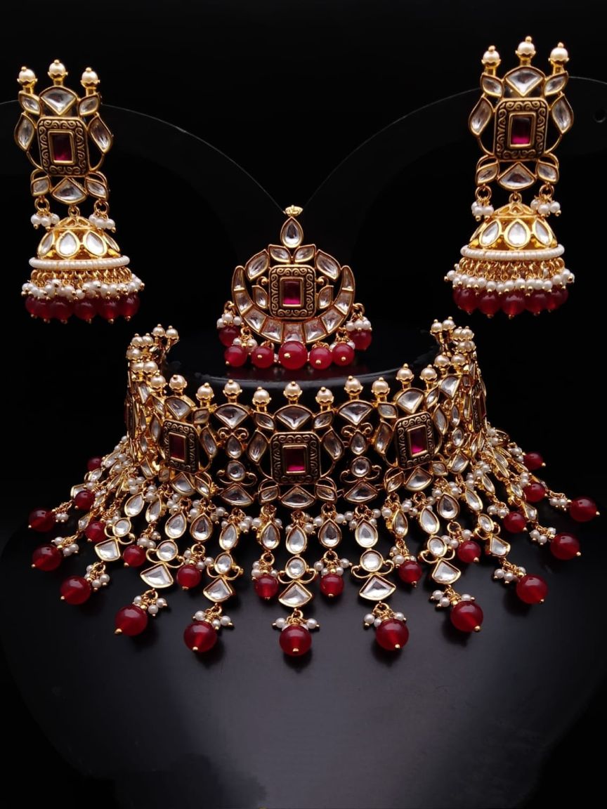 CHOKER IN KUNDAN (VILANDI) STYLE | DESIGN - 16010