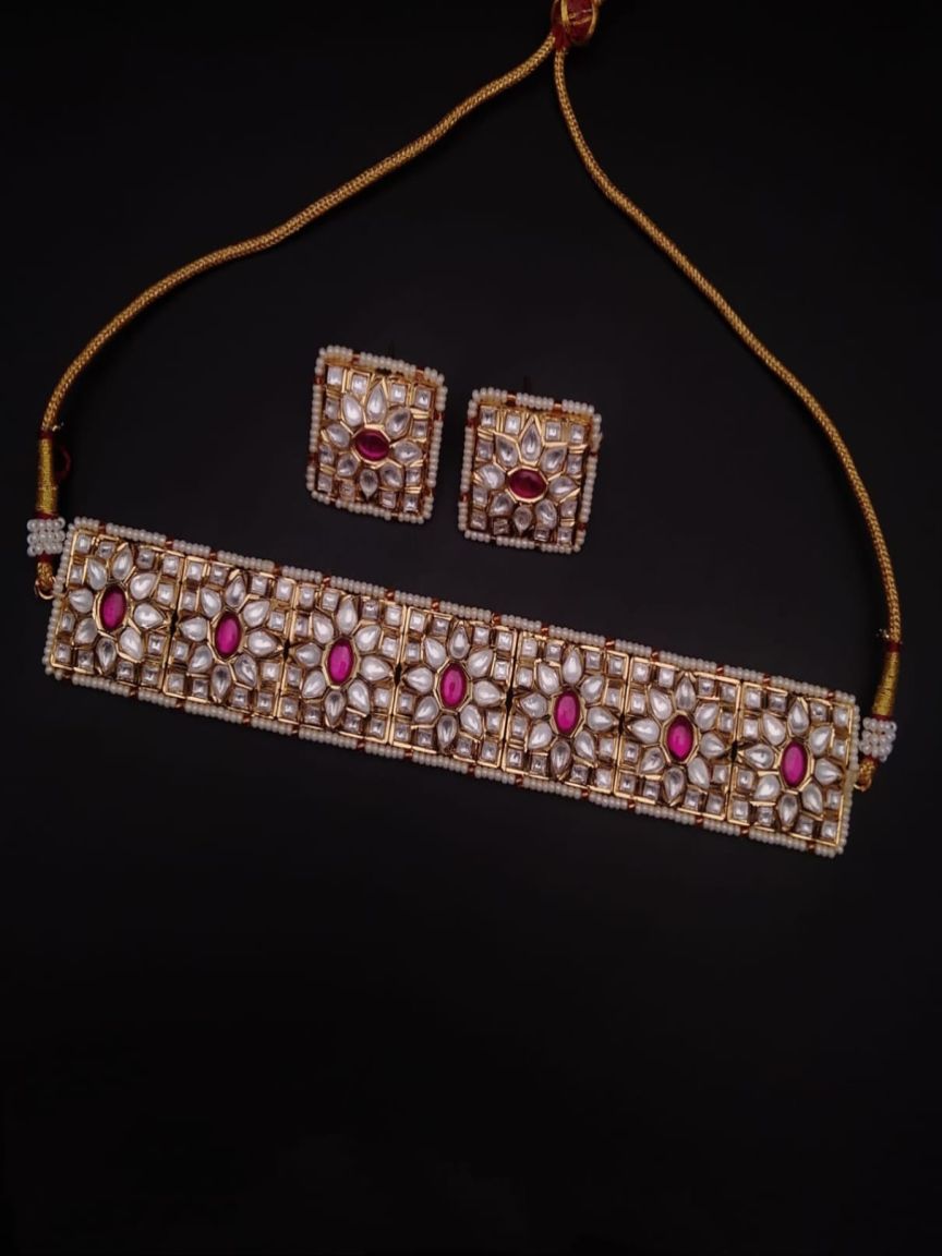 CHOKER IN KUNDAN (VILANDI) STYLE | DESIGN - 16048