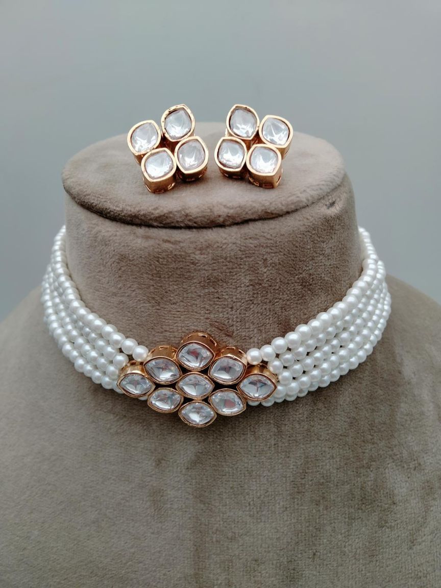 CHOKER IN KUNDAN (VILANDI) STYLE | DESIGN - 16086