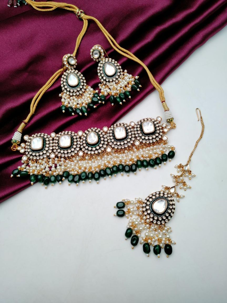 CHOKER IN KUNDAN (VILANDI) STYLE | DESIGN - 16089
