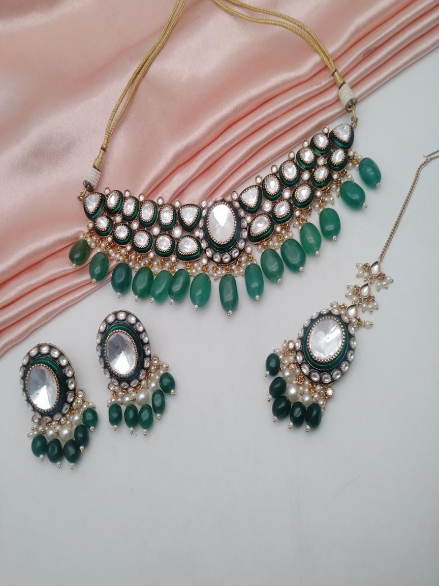 CHOKER IN KUNDAN (VILANDI) STYLE | DESIGN - 16095