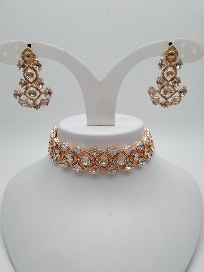 CHOKER IN KUNDAN (VILANDI) STYLE | DESIGN - 16103