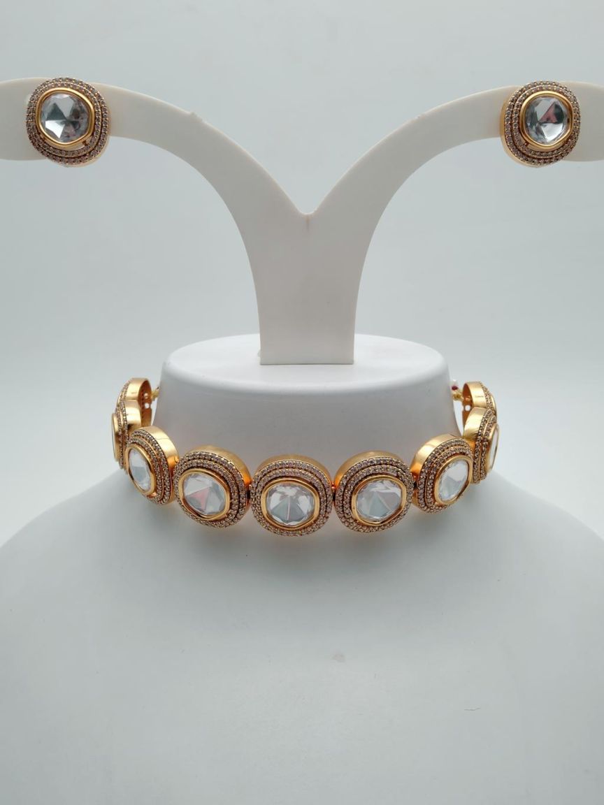 CHOKER IN KUNDAN (VILANDI) STYLE | DESIGN - 16105