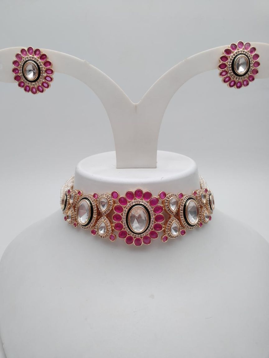 CHOKER IN KUNDAN (VILANDI) STYLE | DESIGN - 16114